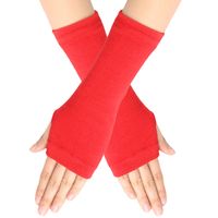 Frau Mode Streifen Einfarbig Gestrickter Stoff Schals & Handschuhe Handschuhe sku image 1