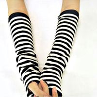 Women's Fashion Color Block Knitted Fabric Arm Sleeves main image 3