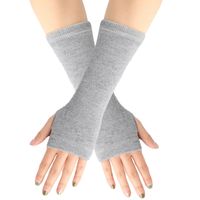 Frau Mode Streifen Einfarbig Gestrickter Stoff Schals & Handschuhe Handschuhe sku image 3
