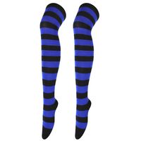 Women's Japanese Style Stripe Polyester Cotton Over The Knee Socks A Pair sku image 10