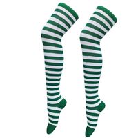 Frau Japanischer Stil Streifen Polyester Baumwolle Polyester Jacquard Socken Über Die Knie Socken main image 5