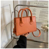 Women's Small Pu Leather Solid Color Streetwear Square Zipper Handbag sku image 5