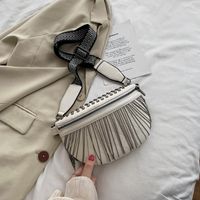 Women's Streetwear Stripe Pu Leather Waist Bags sku image 1