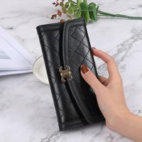 Women's Solid Color Pu Leather Buckle Coin Purses main image 3