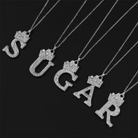 Simple Style Letter Alloy Plating Rhinestones Women's Pendant Necklace 1 Piece main image 2
