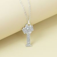 Simple Style Letter Alloy Plating Rhinestones Women's Pendant Necklace 1 Piece sku image 9