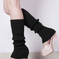 Women's Simple Style Solid Color Blending Acrylic Jacquard Socks Over The Knee Socks sku image 1