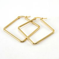 Simple Style Square Stainless Steel Earrings Plating Stainless Steel Earrings main image 1