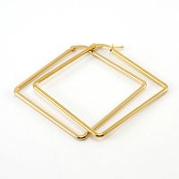 Simple Style Square Stainless Steel Earrings Plating Stainless Steel Earrings main image 4