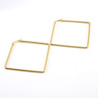 Simple Style Square Stainless Steel Earrings Plating Stainless Steel Earrings main image 3