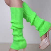 Frau Einfacher Stil Einfarbig Mischen Acryl Jacquard Socken Über Die Knie Socken sku image 16