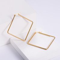 Simple Style Square Stainless Steel Earrings Plating Stainless Steel Earrings sku image 3