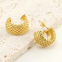 1 Pair Fashion C Shape Plating Stainless Steel Ear Studs main image 6