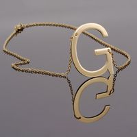 Simple Style Letter Stainless Steel Necklace Plating Stainless Steel Necklaces main image 2