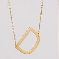 Simple Style Letter Stainless Steel Necklace Plating Stainless Steel Necklaces sku image 4