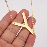 Simple Style Letter Stainless Steel Necklace Plating Stainless Steel Necklaces main image 4