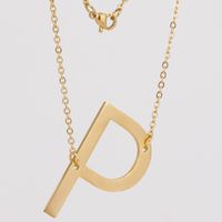 Simple Style Letter Stainless Steel Necklace Plating Stainless Steel Necklaces sku image 16