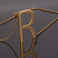 Simple Style Letter Stainless Steel Necklace Plating Stainless Steel Necklaces main image 3