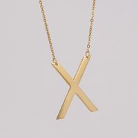 Simple Style Letter Stainless Steel Necklace Plating Stainless Steel Necklaces sku image 24