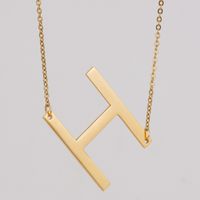 Simple Style Letter Stainless Steel Necklace Plating Stainless Steel Necklaces sku image 8