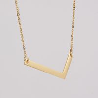 Simple Style Letter Stainless Steel Necklace Plating Stainless Steel Necklaces sku image 12