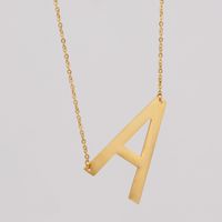 Simple Style Letter Stainless Steel Necklace Plating Stainless Steel Necklaces sku image 1