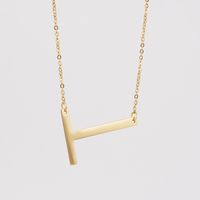Simple Style Letter Stainless Steel Necklace Plating Stainless Steel Necklaces sku image 20