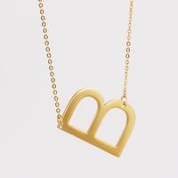 Simple Style Letter Stainless Steel Necklace Plating Stainless Steel Necklaces sku image 2