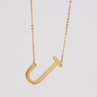 Simple Style Letter Stainless Steel Necklace Plating Stainless Steel Necklaces sku image 10