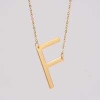 Simple Style Letter Stainless Steel Necklace Plating Stainless Steel Necklaces sku image 6