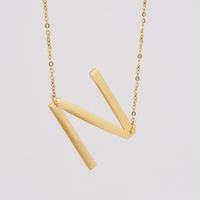 Simple Style Letter Stainless Steel Necklace Plating Stainless Steel Necklaces sku image 14