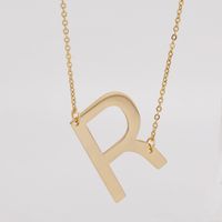 Simple Style Letter Stainless Steel Necklace Plating Stainless Steel Necklaces sku image 18