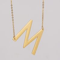 Simple Style Letter Stainless Steel Necklace Plating Stainless Steel Necklaces sku image 13