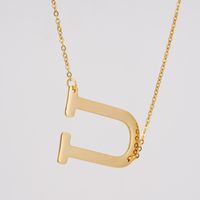 Simple Style Letter Stainless Steel Necklace Plating Stainless Steel Necklaces sku image 21