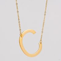 Simple Style Letter Stainless Steel Necklace Plating Stainless Steel Necklaces sku image 3