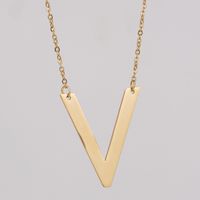 Simple Style Letter Stainless Steel Necklace Plating Stainless Steel Necklaces sku image 22
