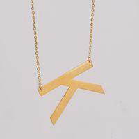 Simple Style Letter Stainless Steel Necklace Plating Stainless Steel Necklaces sku image 11