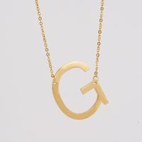 Simple Style Letter Stainless Steel Necklace Plating Stainless Steel Necklaces sku image 7