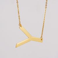 Simple Style Letter Stainless Steel Necklace Plating Stainless Steel Necklaces sku image 25