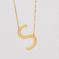 Simple Style Letter Stainless Steel Necklace Plating Stainless Steel Necklaces sku image 19