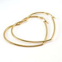 Einfacher Stil Herzform Titan Stahl Ohrringe Überzug Edelstahl Ohrringe main image 4