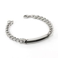 Fashion Geometric Titanium Steel Bracelets Plating Stainless Steel Id Bracelets main image 3