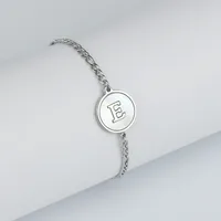 Simple Style Letter Stainless Steel Inlay Shell Bracelets sku image 5