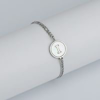 Simple Style Letter Stainless Steel Inlay Shell Bracelets sku image 9