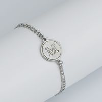 Simple Style Letter Stainless Steel Inlay Shell Bracelets sku image 13