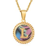 Style Simple Lettre Acier Inoxydable Incruster Coquille Pendentif sku image 64