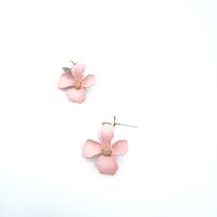 1 Set Simple Style Flower Imitation Pearl Alloy Iron Ear Studs sku image 3