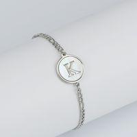 Simple Style Letter Stainless Steel Inlay Shell Bracelets sku image 12