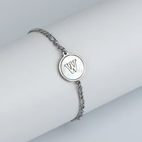 Simple Style Letter Stainless Steel Inlay Shell Bracelets sku image 23