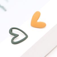 Simple Style Heart Shape Alloy Stoving Varnish Ear Studs sku image 3